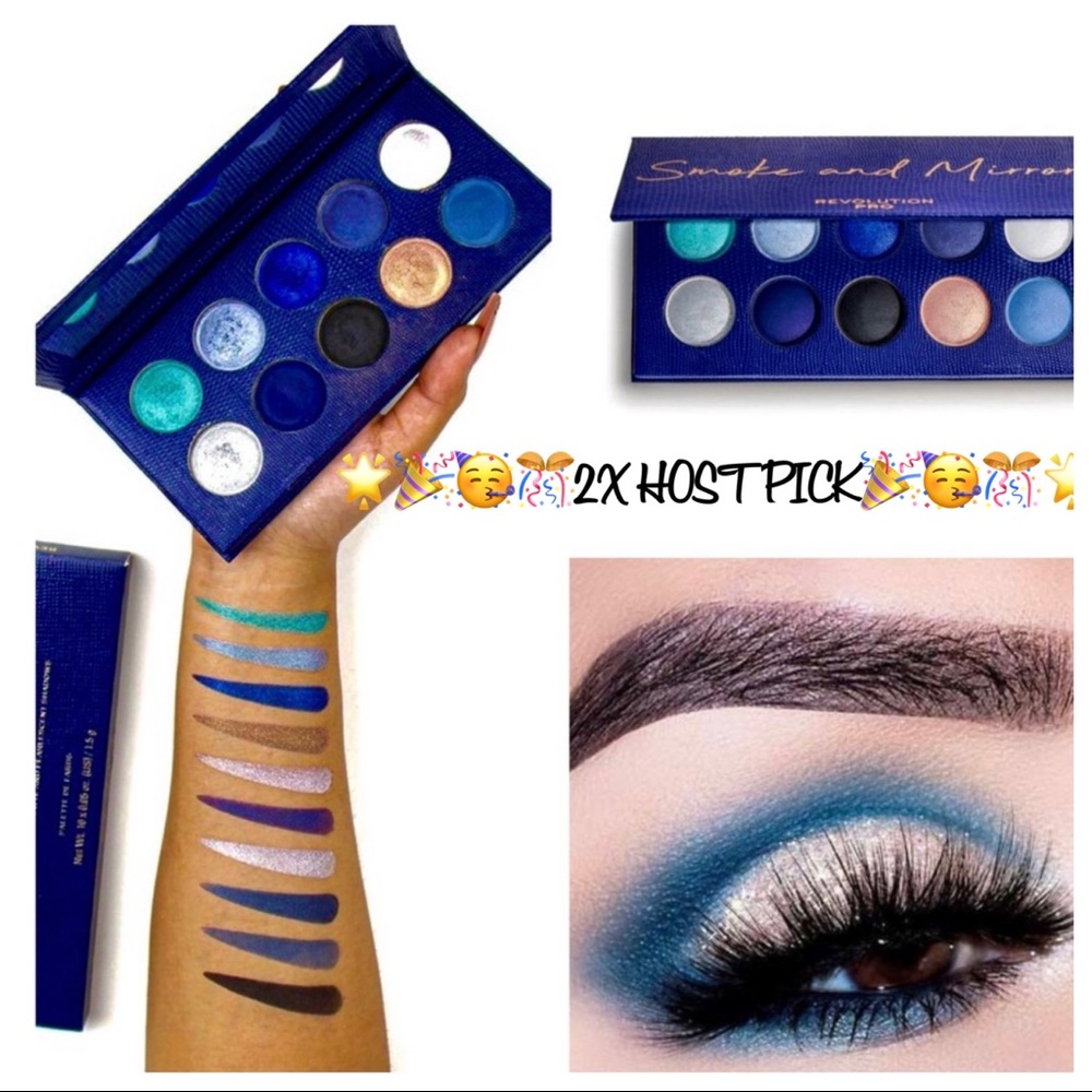 🎉2X HP🎊NIB REVOLUTION PRO “Smoke & Mirrors” 10Pc Intense Eyeshadow Kit - Picture 11 of 16